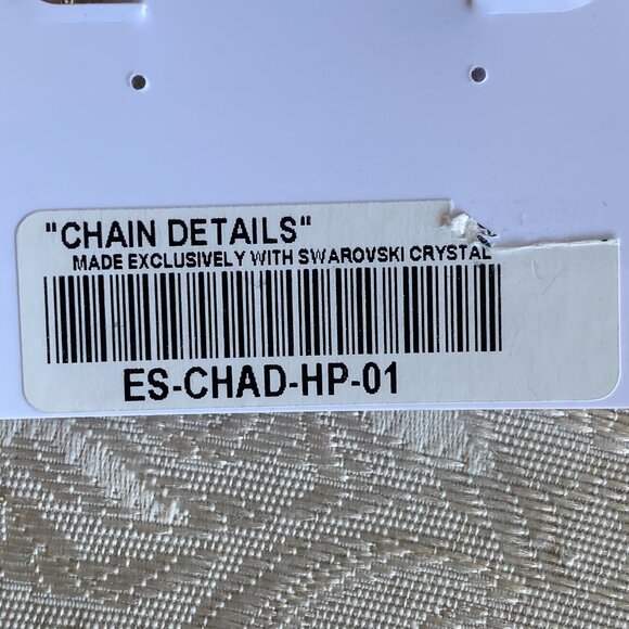 FAC Chain Link Swarovski Crystals Necklace & Earrings - Picture 5 of 6